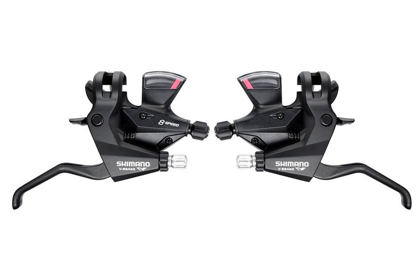 Kit Manette Shimano Altus ST-M310 – 3x8 Vitesses + Frein V-Brake, Avec Câbles, Noir