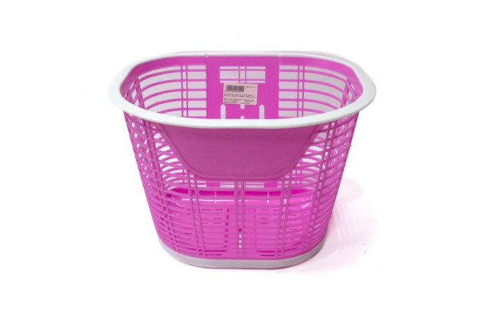 Cesta 20 Plástica Rosa/Branco com...