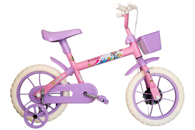 Bicicleta 12 Feminina Lolly Rosa e...