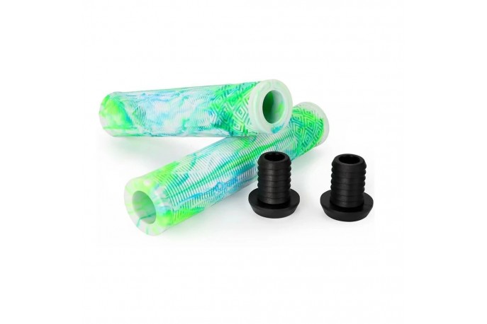 Manopla BMX3 160mm Branco / Verde /...
