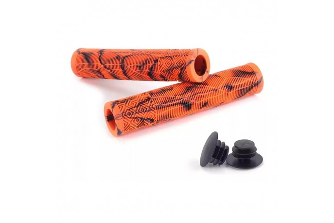 Manopla BMX3 160mm Laranja / Preto -...
