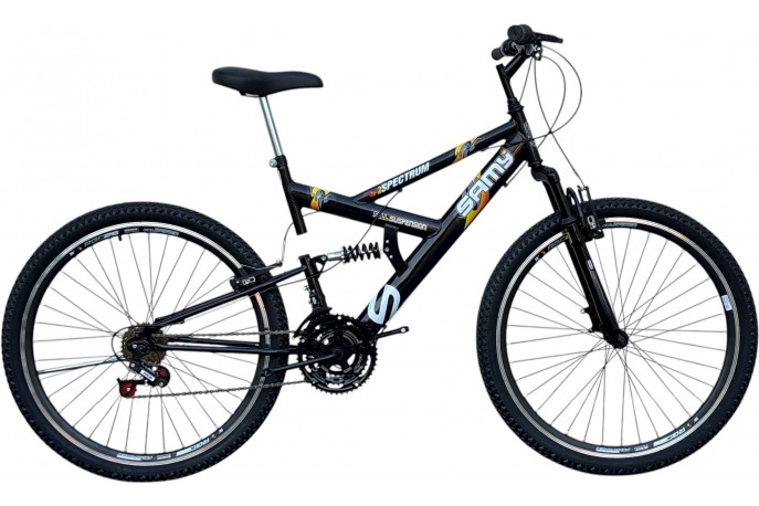Bicicleta 26 Full Performance Preta Samy