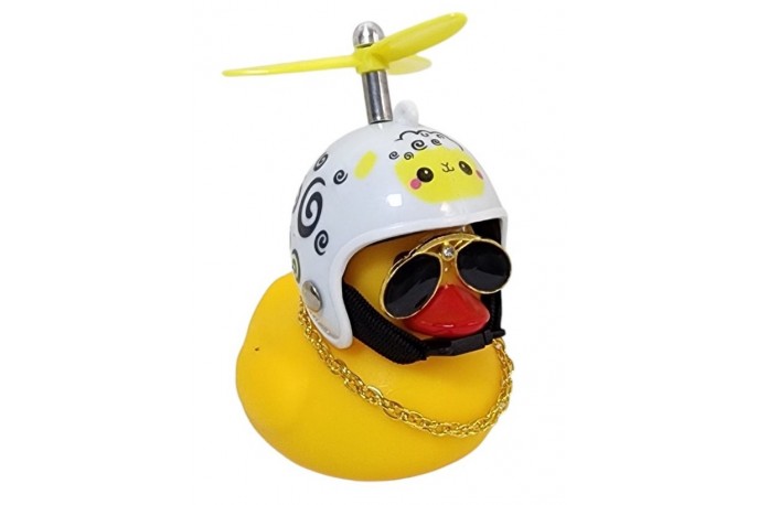 Buzina Pato Capacete Branco...