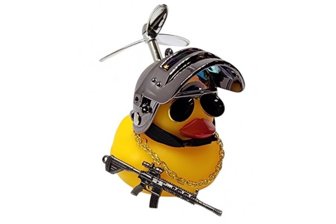 Buzina Pato Capacete Cromado Metralha...