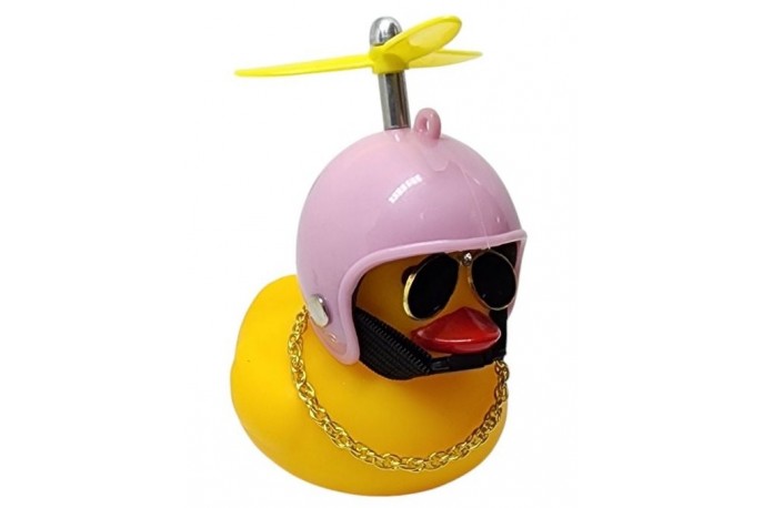 Buzina Pato Capacete Rosa Estrela...