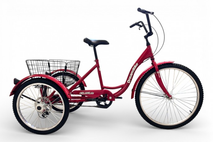 Triciclo Adulto Deluxe Vermelho -...