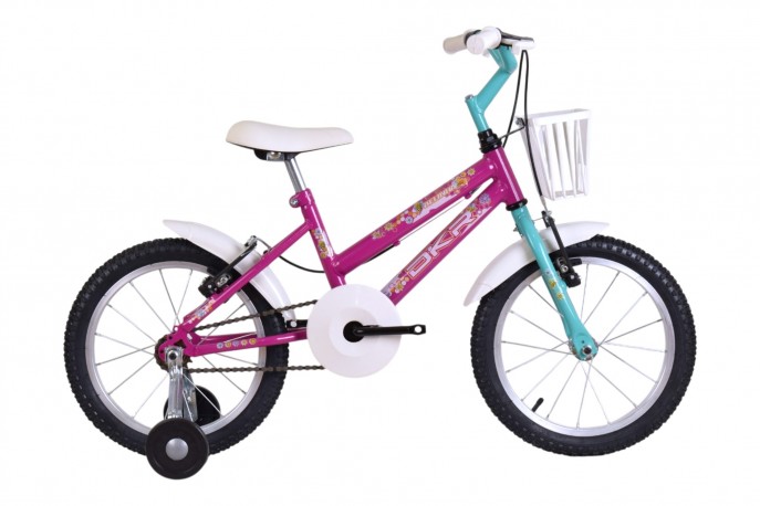 Bicicleta 16 Fem. MTB Pink/Turquesa...