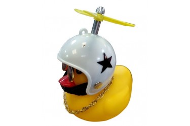 Buzina Pato Capacete Branco...