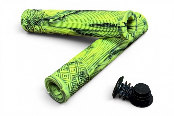 Manopla BMX3 160mm Amarelo / Preto -...