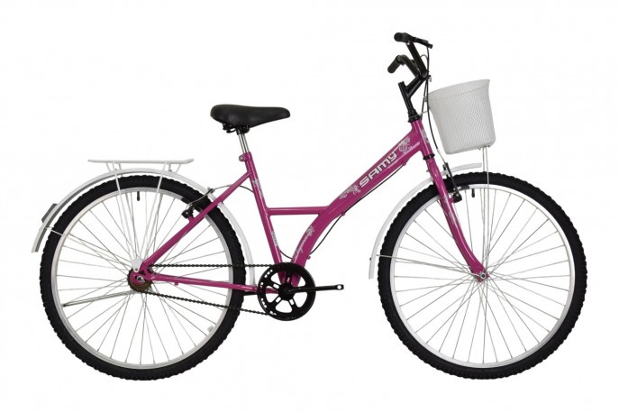 Bicicleta 26 Elegance Pink com Branco...