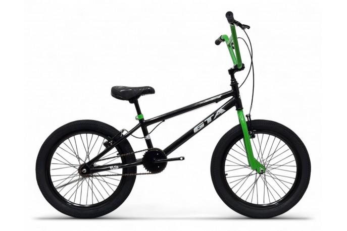 Bicicleta 20 BMX Flipe Preto/Verde GTA
