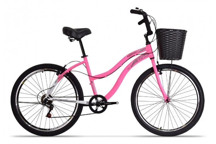 Bicicleta 26 Fem. Beach Alum. 6m...