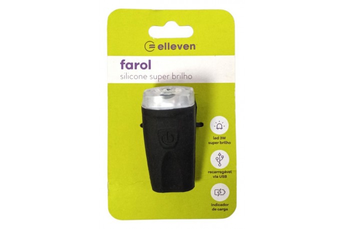 Farol LED Bateria USB 3 Funções...