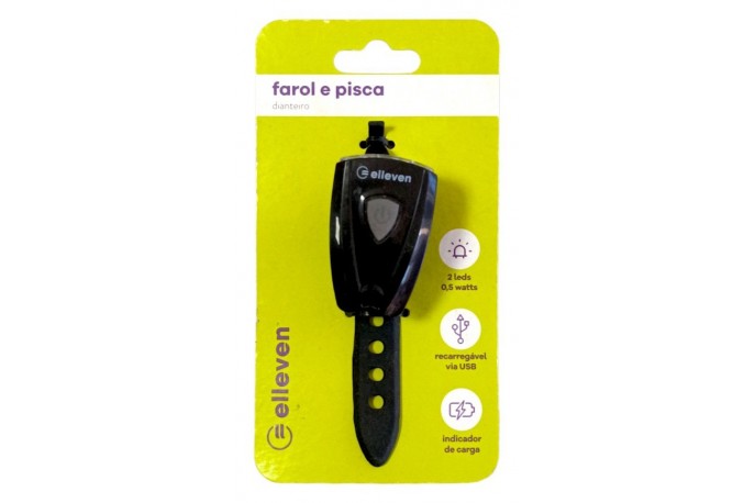 Farol Recarregável USB 2 LEDs 0,5w...